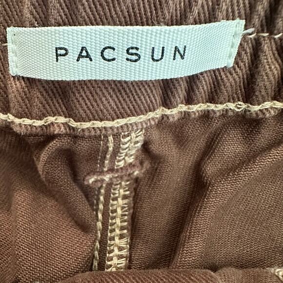 PacSun Brown, Cargo, High Waist, Unhemmed, Cut Off Shorts- S - Picture 3 of 9